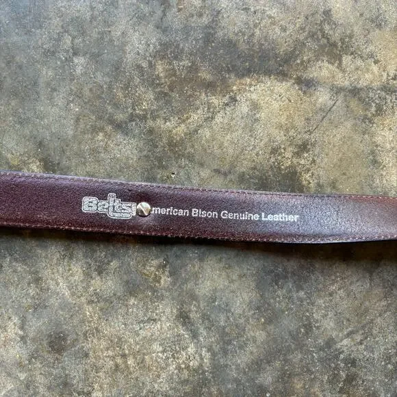 Beautiful Vintage 90s Bison Leather Belt‎ - Picture 4 of 5